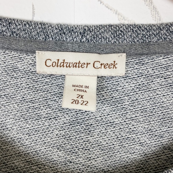 COLDWATER CREEK Gray Knit Lace Overlay Knit Pullover Top 2XL - Picture 8 of 11